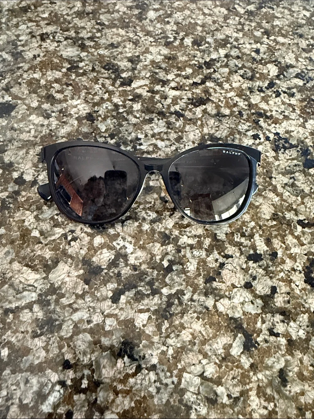 Ralph Lauren Black Gloss Cat-Eye Sunglasses
